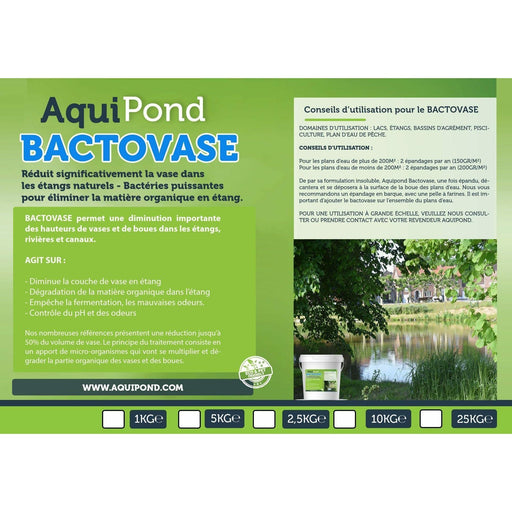 Aquipond Aquipond Bactovase - 10Kg - Permet de réduire la vase en étang naturel BactoVase10