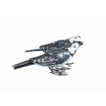 Arrosoir & Persil Bergeronnette – Couple - Oiseau décoratif en métal recyclé 11201