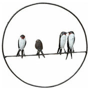 Arrosoir & Persil Cercle Hirondelles - Animal décoratif en métal recyclé 21018