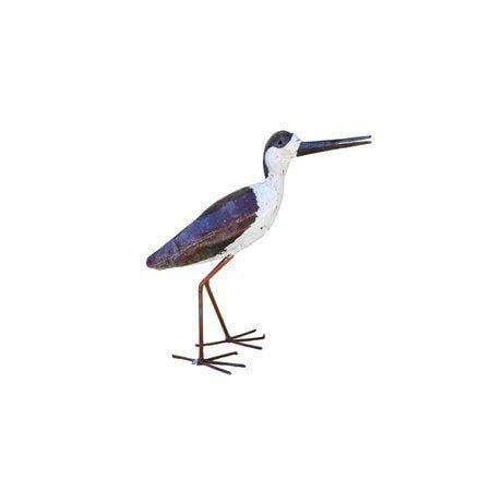 Arrosoir & Persil Echasse - Oiseau décoratif en métal recyclé 12012