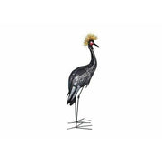 Arrosoir & Persil Grue couronnée - Oiseau décoratif en métal recyclé 12017
