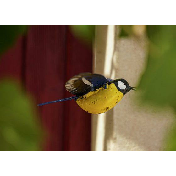 Arrosoir & Persil Mésange en vol - Oiseau décoratif en métal recyclé 11301