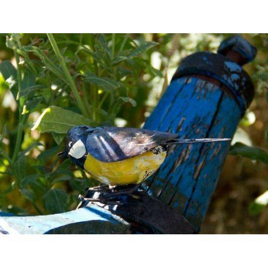 Arrosoir & Persil Mésange - Oiseau décoratif en métal recyclé 11008