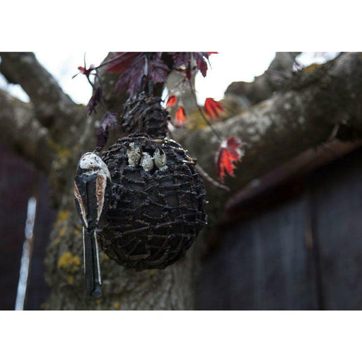Arrosoir & Persil Nid mésange à longue queue - Oiseau décoratif en métal recyclé 11103