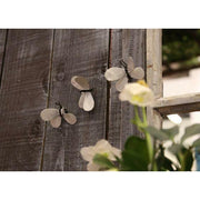 Arrosoir & Persil Papillon blanc à fixer - Insecte décoratif en métal recyclé 19007