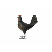 Arrosoir & Persil Poule rouille - Oiseau décoratif en métal recyclé 13010