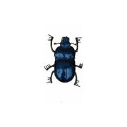 Arrosoir & Persil Scarabée bleu PM - Insecte décoratif en métal recyclé 19056