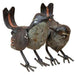 Arrosoir & Persil Troglodyte mignon – Couple - Oiseau décoratif en métal recyclé 11212