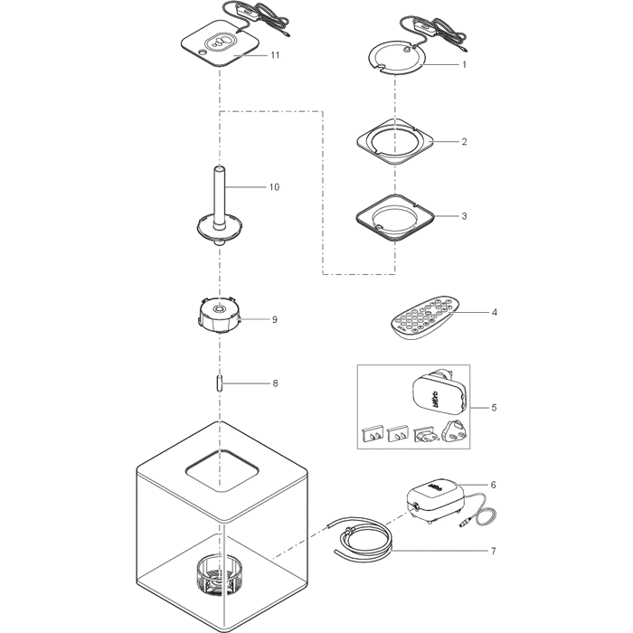 Biorb by Oase Aquariums Pièces détachées pour biOrb CUBE 60 LED transparent