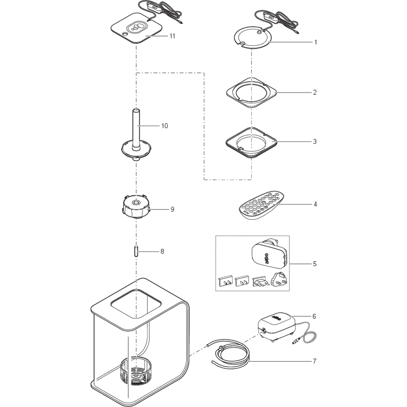 Biorb by Oase Aquariums Pièces détachées pour biOrb FLOW 15 LED noir