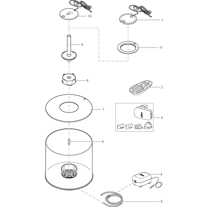 Biorb by Oase Aquariums Pièces détachées pour biOrb TUBE 15 LED blanc