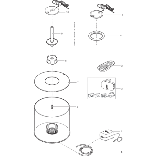 Biorb by Oase Aquariums Pièces détachées pour biOrb TUBE 30 MCR noir