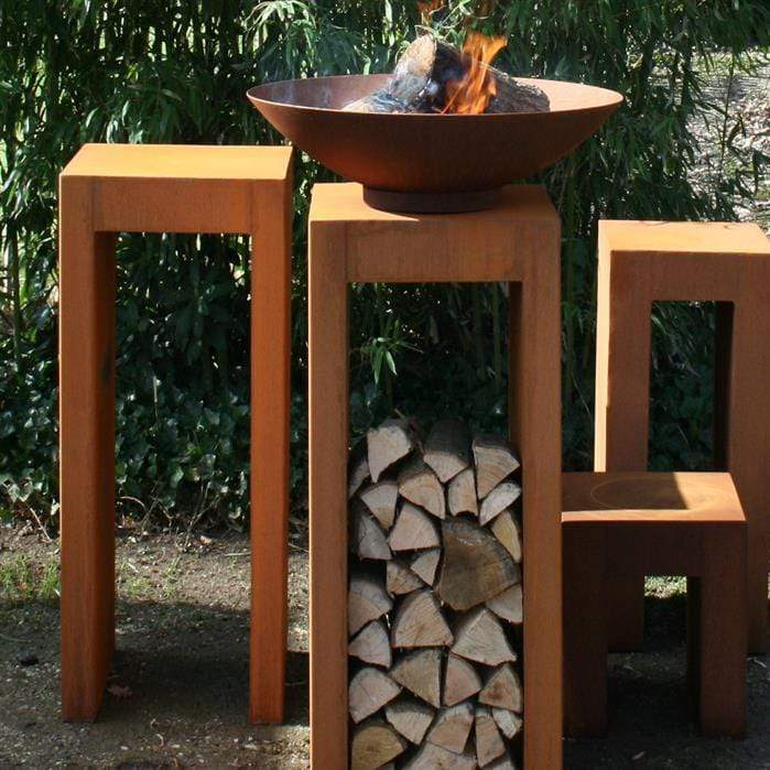 Brasero KEYO Ø100 cm - Acier Corten - Chauffage Exterieur - Feu de