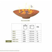 Forno Cooking Braséro Braséro Acier Corten Rond 80CM - 800x210MM BNS2
