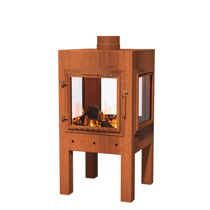 Forno Cooking Cheminées en acier corten - Digna - 0.5m x 0.5m x 0.95m BDS2.150