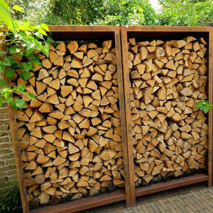 Forno Cooking Stockage de bois en acier corten - 1.2m x 0.4m x 0.43m BHS2.2H