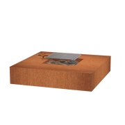 Forno Cooking Table de feu en acier corten + Grill - 1.2m x 1.2m x 0.28m VLS3 + Grill 400