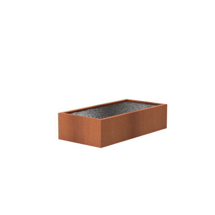 Foudebassin.com Bassins préformés Bassin en acier corten 250 x 1200 x 60CM VC8