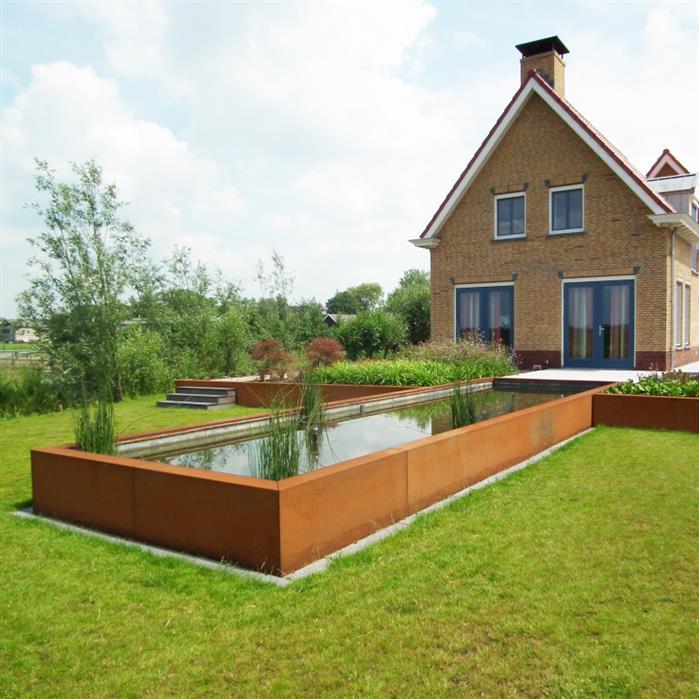 Foudebassin.com Bassins préformés Bassin en acier corten 300 x 100 x 60CM VC6