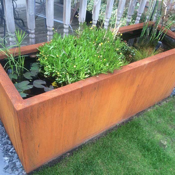 Foudebassin.com Bassins préformés Bassin en acier corten 600 x 100 x 40CM