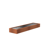 Foudebassin.com Bassins préformés Bassin en corten seul Bassin en acier corten 400 x 100 x 40CM VC3.1
