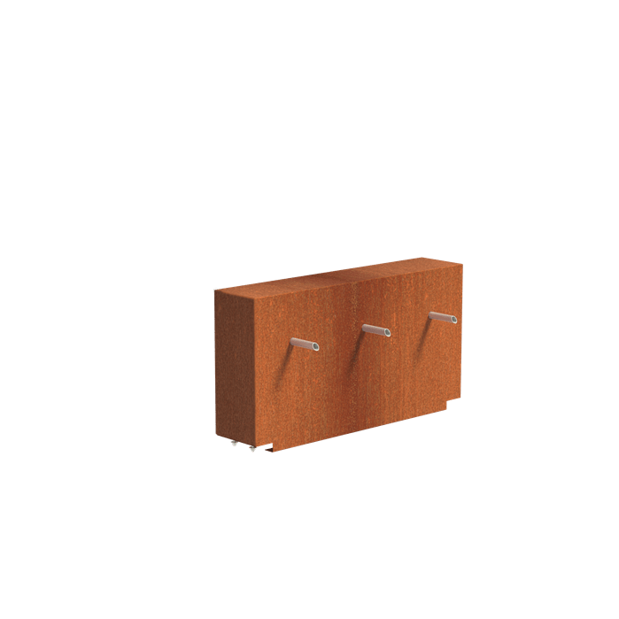 Foudebassin.com Bassins préformés Bassin + Jets 3 tuyaux (120x25x60CM) avec pompe Bassin en acier corten 120 x 800 x 40CM VC11.1+VCM1.5.3