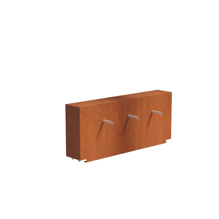 Foudebassin.com Bassins préformés Bassin + Jets 3 tuyaux (150x25x60CM) avec pompe Bassin en acier corten 300 x 150 x 40CM VC5.1+VCM1.4.3