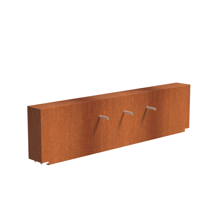 Foudebassin.com Bassins préformés Bassin + Jets 3 tuyaux (300x25x60CM) avec pompe Bassin en acier corten 250 x 1200 x 40CM VC8.1+VCM1.2.3