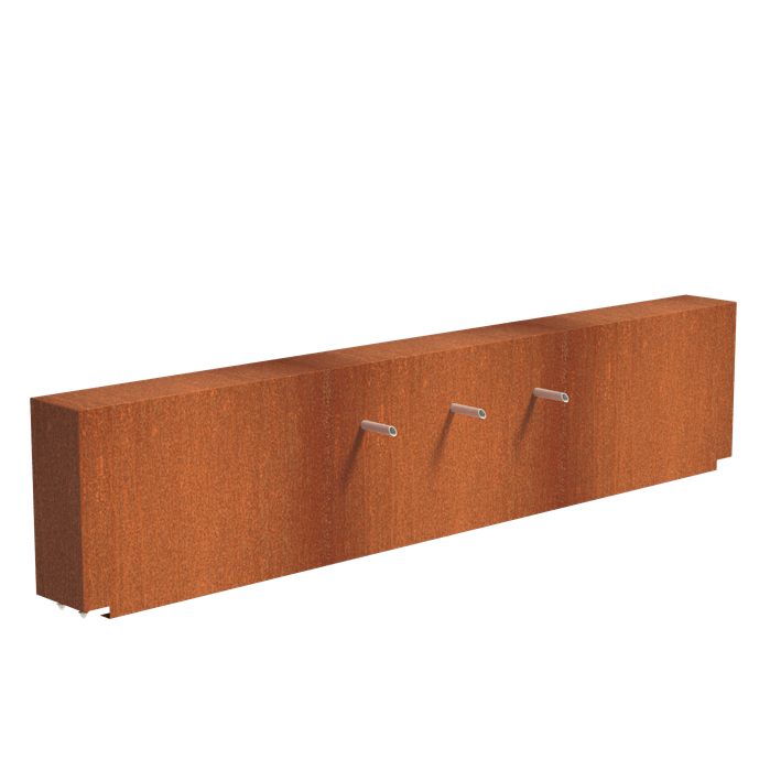 Foudebassin.com Bassins préformés Bassin + Jets 3 tuyaux (300x25x60CM) avec pompe Bassin en acier corten 300 x 200 x 60CM VC4+VCM1.1.3