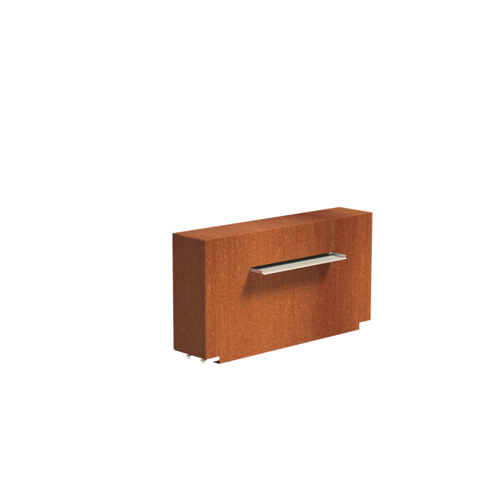 Foudebassin.com Bassins préformés Bassin + Lame d'eau (120x25x60CM) 60CM avec pompe Bassin en acier corten 120 x 800 x 60CM VC11+VCM1.5.600