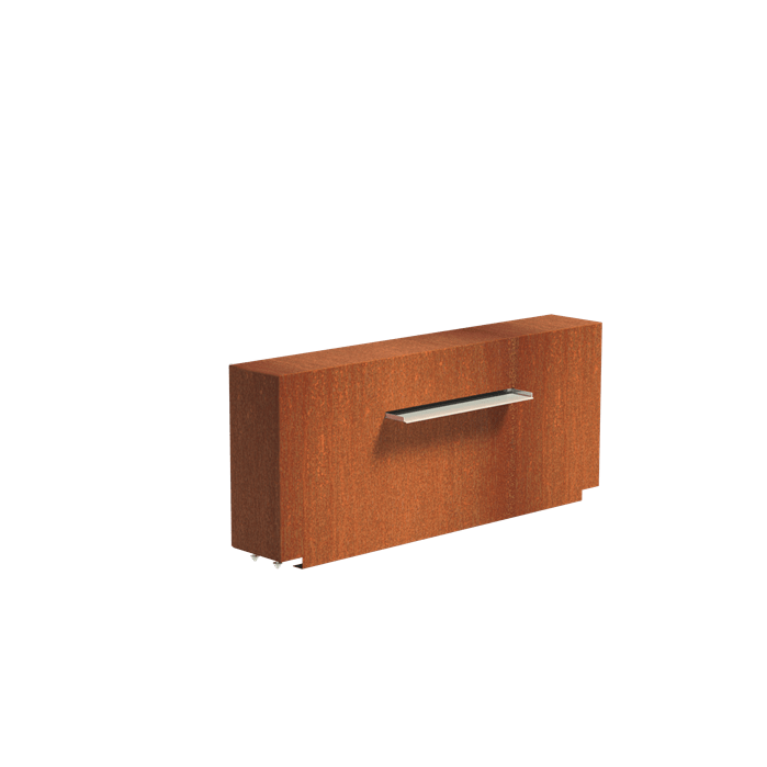 Foudebassin.com Bassins préformés Bassin + Lame d'eau (150x25x60CM) 60CM avec pompe Bassin en acier corten 150 x 800 x 40CM VC10.1+VCM1.4.600