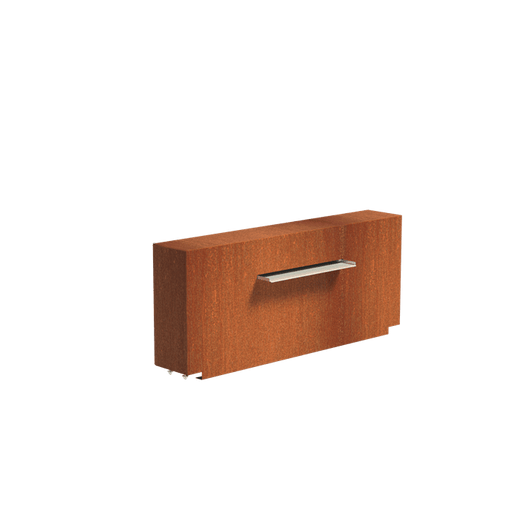 Foudebassin.com Bassins préformés Bassin + Lame d'eau (150x25x60CM) 60CM avec pompe Bassin en acier corten 150 x 800 x 40CM VC10.1+VCM1.4.600