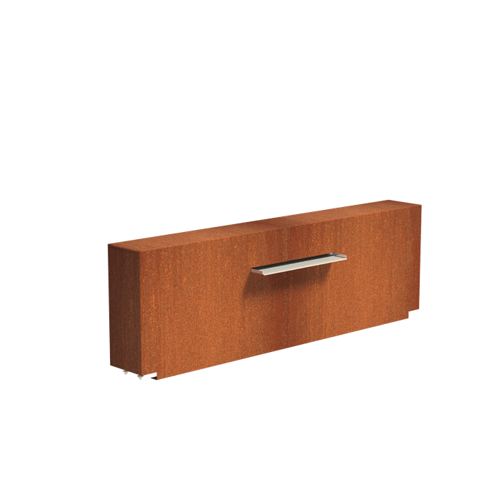 Foudebassin.com Bassins préformés Bassin + Lame d'eau (200x25x60CM) 60CM avec pompe Bassin en acier corten 300 x 200 x 60CM VC4++VCM1.3.600