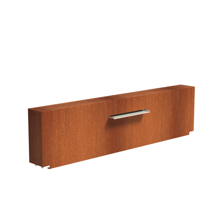 Foudebassin.com Bassins préformés Bassin + Lame d'eau (250x25x60CM) 60CM avec pompe Bassin en acier corten 250 x 1200 x 60CM VC8+VCM1.2.600