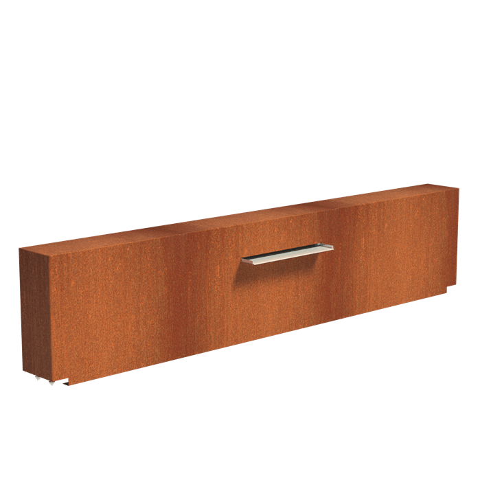 Foudebassin.com Bassins préformés Bassin + Lame d'eau (300x25x60CM) 60CM avec pompe Bassin en acier corten 300 x 100 x 60CM VC6+VCM1.1.600