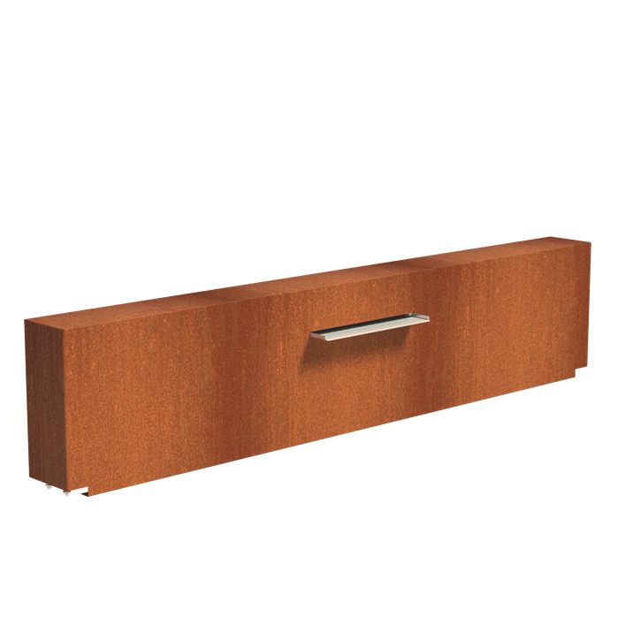 Foudebassin.com Bassins préformés Bassin + Lame d'eau (300x25x60CM) 60CM avec pompe Bassin en acier corten 300 x 200 x 40CM VC4.2+VCM1.1.600