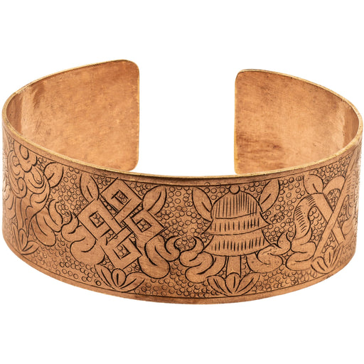 FOUDEBASSIN.COM Bracelet Cuivre - 8 Symboles de Bon Augure, Grand BI265