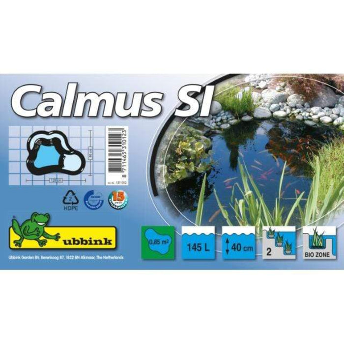 FOUDEBASSIN.COM UBBINK CALMUS SI - bassin préformé - HDPE, surface 0,85 m², profondeur max 40 cm, volume d'eau 145 l - H40 x 120 x 90 cm 8711465310123 1311012