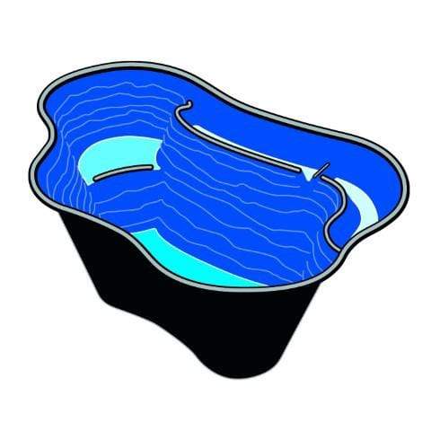 FOUDEBASSIN.COM UBBINK CALMUS SII - bassin préformé - HDPE, surface 1,00 m², profondeur max 45 cm, volume d'eau 220 l - H45 x 135 x 90 cm 8711465603492 1060349