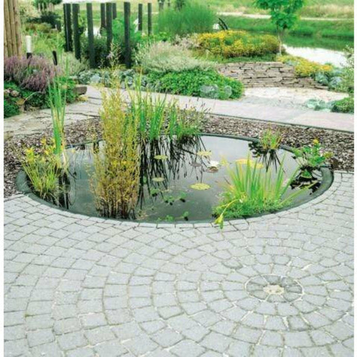 FOUDEBASSIN.COM UBBINK MARS RT1 - bassin préformé - polyester renforcé de fibres de verre GFK, surface 1,54 m², profondeur max 35/60 cm, volume d'eau 550 l - H35/60 x Ø160 cm 8711465249034 1324903