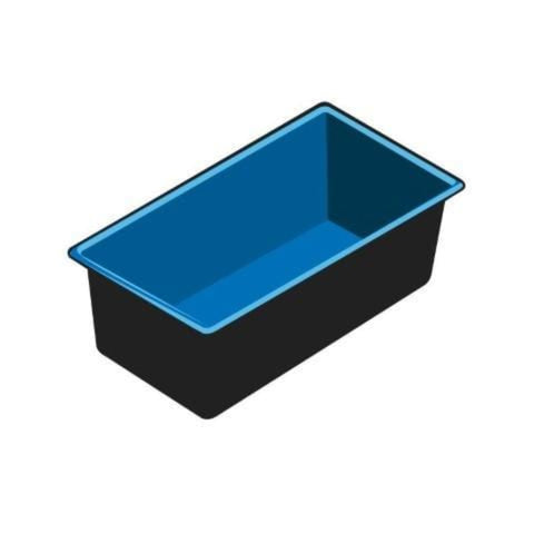 FOUDEBASSIN.COM UBBINK QUADRA C3 - bassin préformé - HDPE, surface 0,92 m², profondeur max 44 cm, volume d'eau 365 l - H44 x 78 x 118 cm 8711465110044 1311004