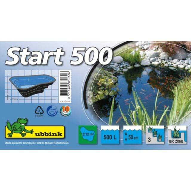 FOUDEBASSIN.COM UBBINK START 500 - bassin préformé - HDPE, surface 2,12 m², profondeur max 50 cm, volume d'eau 500 l - H50 x 179 x 140 cm 8711465810326 1311032