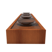 Foudebassin.com Tables d'eau Table d'eau avec 4 bols d'eau en acier corten 500 x 100 x 40CM CBS2