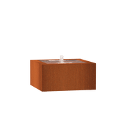 Foudebassin.com Tables d'eau Table d'eau en acier corten 80 x 80 x 40CM - Avec 1 fontaines + LED CB13