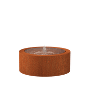 Foudebassin.com Tables d'eau Table d'eau rond en acier corten 100 x 40CM - Avec 1 fontaines + LED CBR6