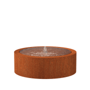 Foudebassin.com Tables d'eau Table d'eau rond en acier corten 120 x 40CM - Avec 1 fontaines + LED CBR5