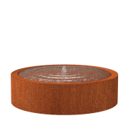 Foudebassin.com Tables d'eau Table d'eau rond en acier corten 145 x 40CM - Avec 1 fontaines + LED CBR4