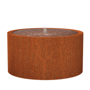 Foudebassin.com Tables d'eau Table d'eau rond en acier corten 145 x 75CM - Avec 1 fontaines + LED CBR1