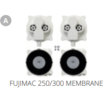 Fujimac Pieces détachées A. FUJIMAC 250 MEMBRANE/SOUPAPE Pièces détachées pour pompe à air FujiMac 300 N7010605