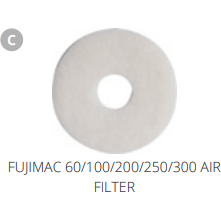 Fujimac Pieces détachées C. FUJIMAC 100 FILTRE AIR Pièces détachées pour pompe à air FujiMac 150